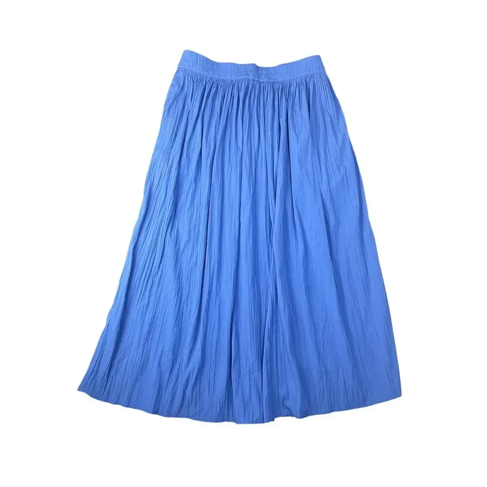 NWT Chico’s Women’s Blue Pearl Pull On Sea Island Maxi Skirt Size: 2 Large
